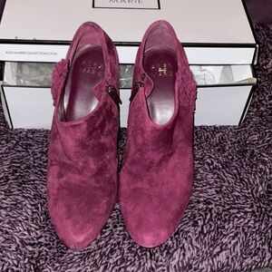 Alex Marie Purple Ankle Booties with High Heel
